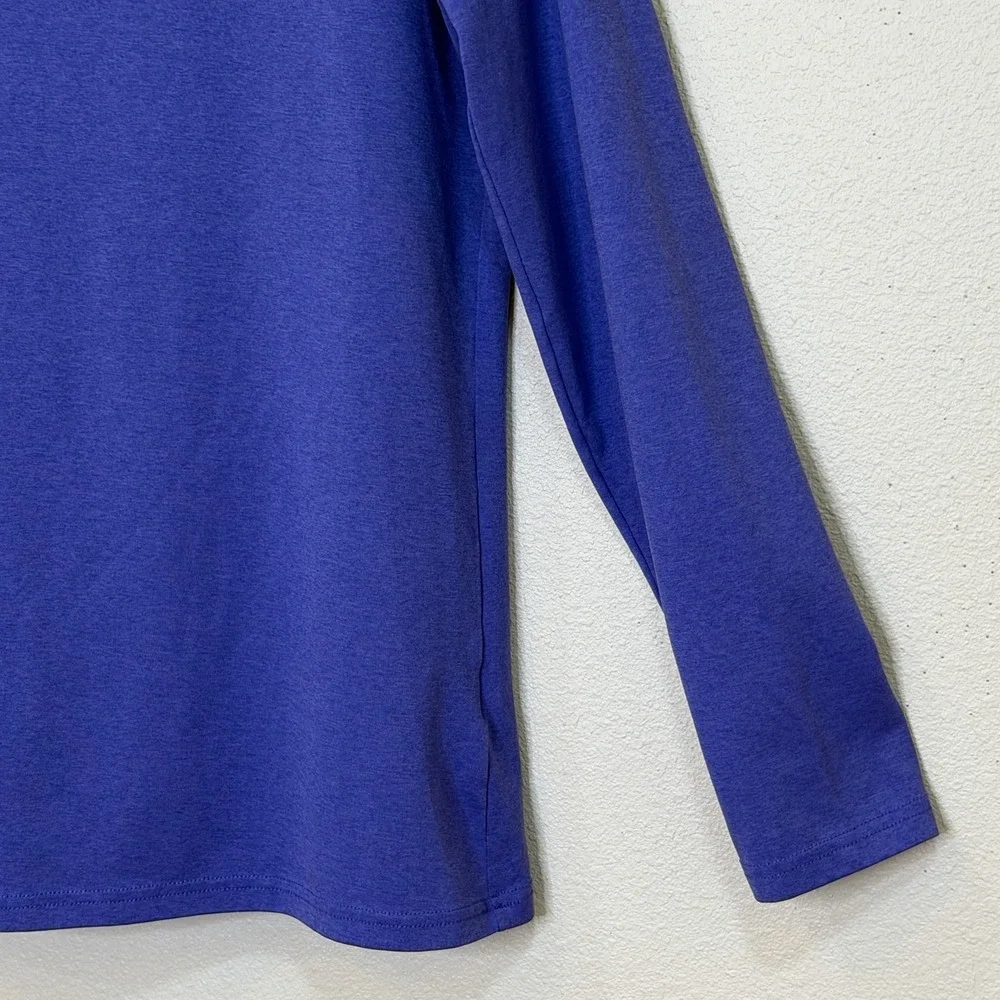 Nike Fit Dry T-Shirt Mens Size XL Purple Long Sleeve Crew Neck Loose Fit Workout